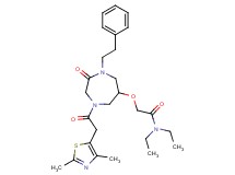2-{[4-[(2,4-dimethyl-1,3-thiazol-5-yl)acetyl]-2-oxo-1-(2-phenylethyl)-1,4-diazepan-6-yl]oxy}-N,N-diethylacetamide