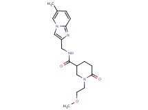 1-(2-methoxyethyl)-N-[(6-methylimidazo[1,2-a]pyridin-2-yl)methyl]-6-oxo-3-piperidinecarboxamide