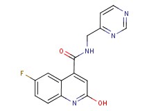 6-fluoro-2-hydroxy-N-(4-pyrimidinylmethyl)-4-quinolinecarboxamide