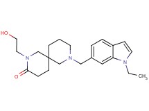 8-[(1-ethyl-1H-indol-6-yl)methyl]-2-(2-hydroxyethyl)-2,8-diazaspiro[5.5]undecan-3-one