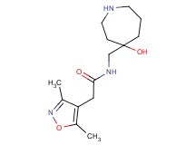 2-(3,5-dimethyl-4-isoxazolyl)-N-[(4-hydroxy-4-azepanyl)methyl]acetamide