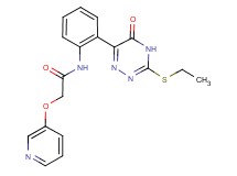 N-{2-[3-(ethylthio)-5-oxo-4,5-dihydro-1,2,4-triazin-6-yl]phenyl}-2-(pyridin-3-yloxy)acetamide