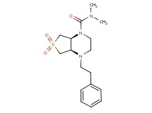 (4aR*,7aS*)-N,N-dimethyl-4-(2-phenylethyl)hexahydrothieno[3,4-b]pyrazine-1(2H)-carboxamide 6,6-dioxide