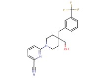 6-{4-(hydroxymethyl)-4-[3-(trifluoromethyl)benzyl]piperidin-1-yl}pyridine-2-carbonitrile