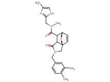 (3aR*,6S*)-2-(3,4-dimethylbenzyl)-N-methyl-N-[(4-methyl-1H-imidazol-2-yl)methyl]-1-oxo-1,2,3,6,7,7a-hexahydro-3a,6-epoxyisoindole-7-carboxamide