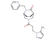 (1S*,5R*)-3-[3-(5-methyl-1H-pyrazol-1-yl)propanoyl]-6-(2-pyridinylmethyl)-3,6-diazabicyclo[3.2.2]nonan-7-one