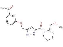 1-{3-[(3-{[2-(methoxymethyl)-1-piperidinyl]carbonyl}-1H-pyrazol-5-yl)methoxy]phenyl}ethanone