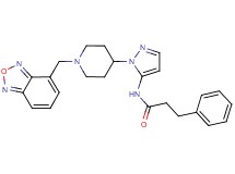 N-{1-[1-(2,1,3-benzoxadiazol-4-ylmethyl)-4-piperidinyl]-1H-pyrazol-5-yl}-3-phenylpropanamide