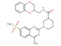 N-(2,3-dihydro-1,4-benzodioxin-2-ylmethyl)-1-[4-methyl-7-(methylsulfonyl)-2-quinazolinyl]-3-piperidinecarboxamide