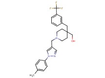 {1-{[1-(4-methylphenyl)-1H-pyrazol-4-yl]methyl}-4-[3-(trifluoromethyl)benzyl]-4-piperidinyl}methanol