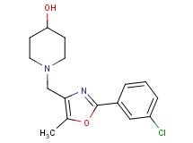 1-{[2-(3-chlorophenyl)-5-methyl-1,3-oxazol-4-yl]methyl}piperidin-4-ol