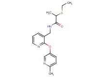 2-(ethylthio)-N-({2-[(6-methylpyridin-3-yl)oxy]pyridin-3-yl}methyl)propanamide