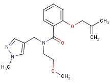 N-(2-methoxyethyl)-2-[(2-methylprop-2-en-1-yl)oxy]-N-[(1-methyl-1H-pyrazol-4-yl)methyl]benzamide