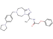 2-phenoxy-N-(1-{7-[4-(1-pyrrolidinyl)benzyl]-6,7,8,9-tetrahydro-5H-[1,2,4]triazolo[4,3-d][1,4]diazepin-3-yl}ethyl)acetamide