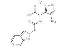 (3,5-dimethyl-1H-pyrazol-4-yl)[(2H-indazol-2-ylacetyl)amino]acetic acid