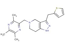 3-(2-thienylmethyl)-5-[(3,5,6-trimethyl-2-pyrazinyl)methyl]-4,5,6,7-tetrahydro-1H-pyrazolo[4,3-c]pyridine trifluoroacetate