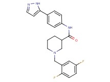 1-(2,5-difluorobenzyl)-N-[4-(1H-pyrazol-5-yl)phenyl]-3-piperidinecarboxamide