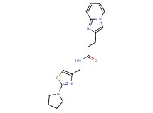 3-imidazo[1,2-a]pyridin-2-yl-N-[(2-pyrrolidin-1-yl-1,3-thiazol-4-yl)methyl]propanamide