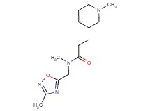 N-methyl-N-[(3-methyl-1,2,4-oxadiazol-5-yl)methyl]-3-(1-methyl-3-piperidinyl)propanamide