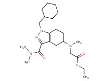 ethyl N-{1-(cyclohexylmethyl)-3-[(dimethylamino)carbonyl]-4,5,6,7-tetrahydro-1H-indazol-5-yl}-N-methylglycinate