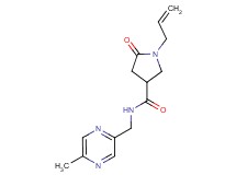 1-allyl-N-[(5-methyl-2-pyrazinyl)methyl]-5-oxo-3-pyrrolidinecarboxamide