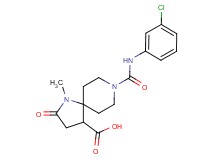 8-{[(3-chlorophenyl)amino]carbonyl}-1-methyl-2-oxo-1,8-diazaspiro[4.5]decane-4-carboxylic acid