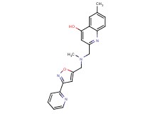 6-methyl-2-({methyl[(3-pyridin-2-ylisoxazol-5-yl)methyl]amino}methyl)quinolin-4-ol