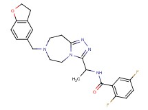 N-{1-[7-(2,3-dihydro-1-benzofuran-5-ylmethyl)-6,7,8,9-tetrahydro-5H-[1,2,4]triazolo[4,3-d][1,4]diazepin-3-yl]ethyl}-2,5-difluorobenzamide