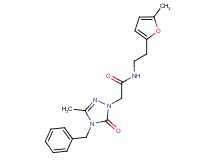 2-(4-benzyl-3-methyl-5-oxo-4,5-dihydro-1H-1,2,4-triazol-1-yl)-N-[2-(5-methyl-2-furyl)ethyl]acetamide