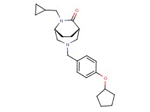 (1S*,5R*)-3-[4-(cyclopentyloxy)benzyl]-6-(cyclopropylmethyl)-3,6-diazabicyclo[3.2.2]nonan-7-one