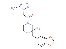 3-(1,3-benzodioxol-5-ylmethyl)-3-methyl-1-[(5-methyl-1H-tetrazol-1-yl)acetyl]piperidine