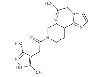 2-(2-{1-[(3,5-dimethyl-1H-pyrazol-4-yl)acetyl]piperidin-4-yl}-1H-imidazol-1-yl)acetamide