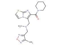 N-methyl-1-(4-methyl-1,2,5-oxadiazol-3-yl)-N-{[6-(1-piperidinylcarbonyl)imidazo[2,1-b][1,3]thiazol-5-yl]methyl}methanamine