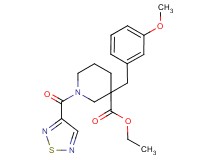 ethyl 3-(3-methoxybenzyl)-1-(1,2,5-thiadiazol-3-ylcarbonyl)-3-piperidinecarboxylate