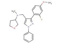 N-{[3-(2-fluoro-4-methoxyphenyl)-1-phenyl-1H-pyrazol-4-yl]methyl}-N-methyltetrahydro-3-furanamine