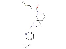 2-[(5-ethylpyridin-2-yl)methyl]-7-[3-(methylthio)propanoyl]-2,7-diazaspiro[4.5]decane
