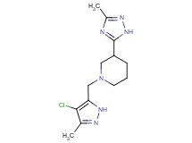 1-[(4-chloro-3-methyl-1H-pyrazol-5-yl)methyl]-3-(3-methyl-1H-1,2,4-triazol-5-yl)piperidine