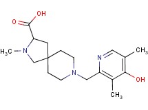 8-[(4-hydroxy-3,5-dimethyl-2-pyridinyl)methyl]-2-methyl-2,8-diazaspiro[4.5]decane-3-carboxylic acid