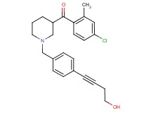 (4-chloro-2-methylphenyl){1-[4-(4-hydroxy-1-butyn-1-yl)benzyl]-3-piperidinyl}methanone