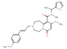 N-[1-(2-furyl)ethyl]-9-methoxy-3-[(2E)-3-(4-methoxyphenyl)-2-propen-1-yl]-N-methyl-7-oxo-1,2,3,4,5,7-hexahydropyrido[1,2-d][1,4]diazepine-10-carboxamide
