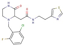 2-[1-(2-chloro-6-fluorobenzyl)-3-oxo-2-piperazinyl]-N-[2-(1,3-thiazol-4-yl)ethyl]acetamide