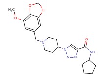 N-cyclopentyl-1-{1-[(7-methoxy-1,3-benzodioxol-5-yl)methyl]-4-piperidinyl}-1H-1,2,3-triazole-4-carboxamide