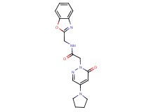 N-(1,3-benzoxazol-2-ylmethyl)-2-[6-oxo-4-(1-pyrrolidinyl)-1(6H)-pyridazinyl]acetamide