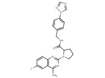 1-(6-fluoro-4-methyl-2-quinazolinyl)-N-[4-(1H-1,2,4-triazol-1-yl)benzyl]prolinamide