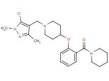 1-[(5-chloro-1,3-dimethyl-1H-pyrazol-4-yl)methyl]-4-[2-(1-piperidinylcarbonyl)phenoxy]piperidine