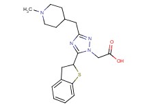 {5-(2,3-dihydro-1-benzothien-2-yl)-3-[(1-methylpiperidin-4-yl)methyl]-1H-1,2,4-triazol-1-yl}acetic acid