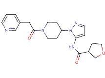 N-(1-{1-[2-(3-pyridinyl)acetyl]-4-piperidinyl}-1H-pyrazol-5-yl)tetrahydro-3-furancarboxamide
