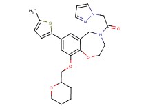 7-(5-methyl-2-thienyl)-4-(1H-pyrazol-1-ylacetyl)-9-(tetrahydro-2H-pyran-2-ylmethoxy)-2,3,4,5-tetrahydro-1,4-benzoxazepine