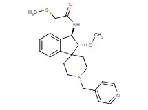 N-[(2R*,3R*)-2-methoxy-1'-(4-pyridinylmethyl)-2,3-dihydrospiro[indene-1,4'-piperidin]-3-yl]-2-(methylthio)acetamide
