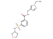 N-[(1-ethyl-1H-pyrazol-4-yl)methyl]-3-[(tetrahydrofuran-3-ylamino)sulfonyl]benzamide